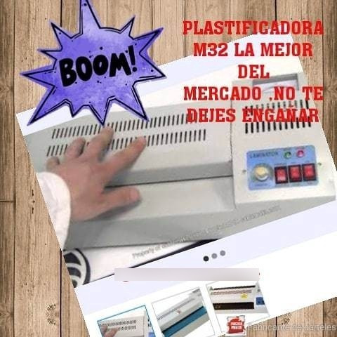 Plastificadora Grande M32. Metalica Doble Carta. 12 Pulgadas