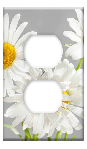 Cubierta Placa Pared Chamomile Flor Bloom Blanco Daisie