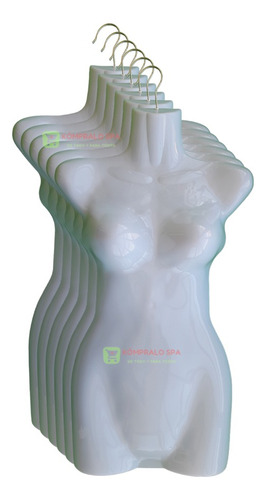 Pack 6 Torsos Maniquí De Dama Exhibidor De Ropa Para Colgar