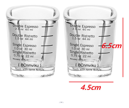 Vaso De Chupito Espresso Vaso De Medición Pesado For La