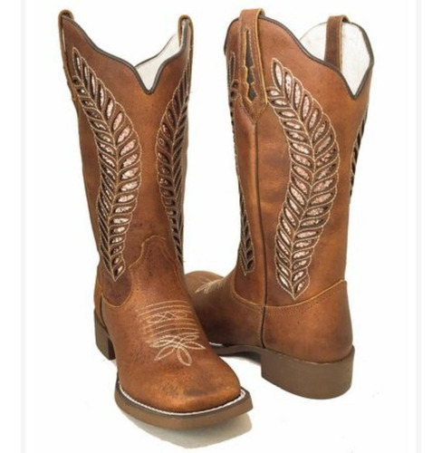 Bota Texana Feminina Laser