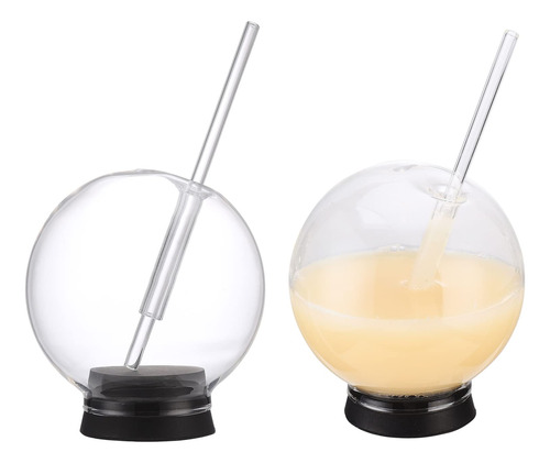 Nfnsig 2 Vaso Coctel Globo Popote Individual 15 Onza Bola