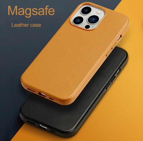 Imagen 6 de 6 de Funda De Cuero Magsafe Para iPhone 13 Pro Max