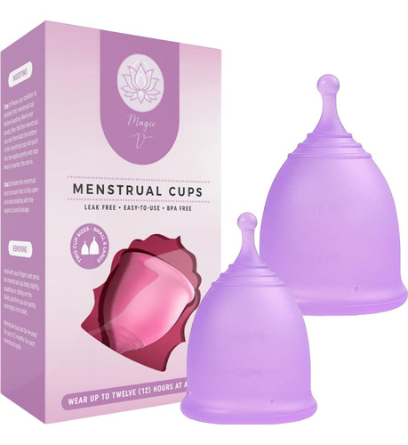 Magic V - Juego De 2 Tazas Menstruales Reutilizables De Sili
