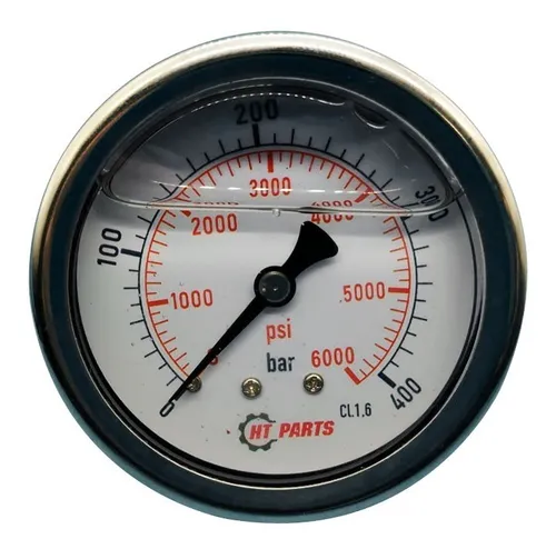 comprar Manômetro De Pressão 0 A 400 Bar Rosca 1\u002F4 Npt Horizontal