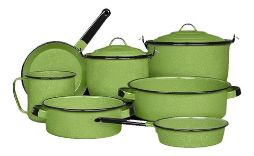 Bateria Cinsa Huasteca Optima Verde Aguacate 9 Piezas