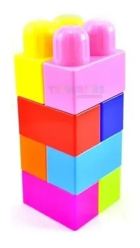 Bloques X4 Piezas Colores Ladrillos Juego Encastre Ni os Ap