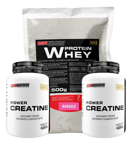 Kit Whey Proten 500g + 2x Creatine 100g - Bodybuilders