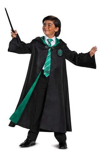 Accesorio De Disfraz, Bata Slytherin De Harry Potter Para Ni