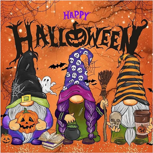 Kits Diamantes 5d Para Adultos Y Niños Gnomos Halloween Bord