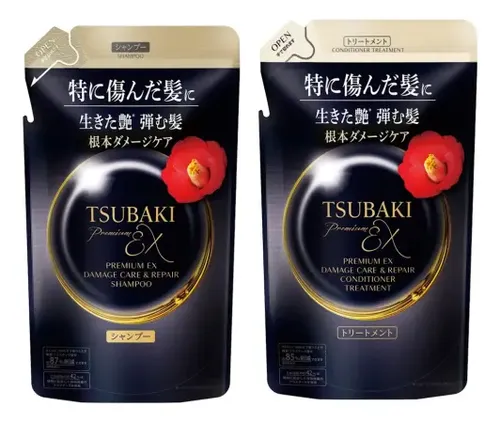 Kit Shampoo 300ml + Condicionador 300ml Ex Damage Refil Tsubaki