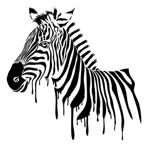 Vinilo Decorativo De Animales Personalizado, Zebra