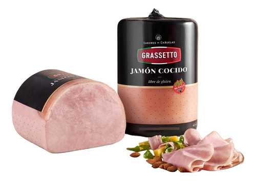 Jamon Cocido Natural Grassetto X 4 Kg. Pieza