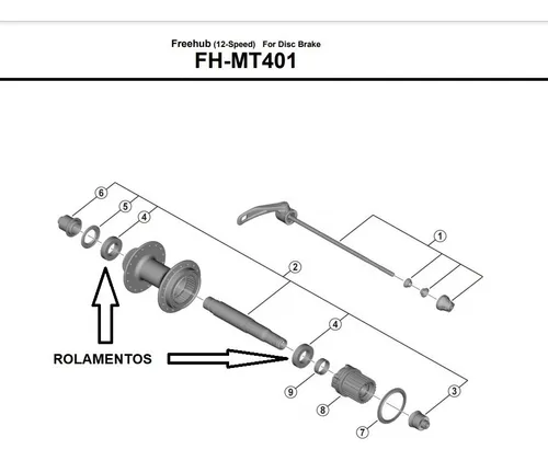 Cubo Traseiro Shimano Mt401 32f Center Lock Microspline 12v Cubo Traseiro Shimano Mt401 32f Center Lock Microspline 12v