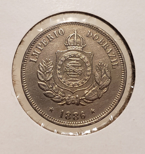 Moeda 50 Réis 1886 Brasil Império V 025