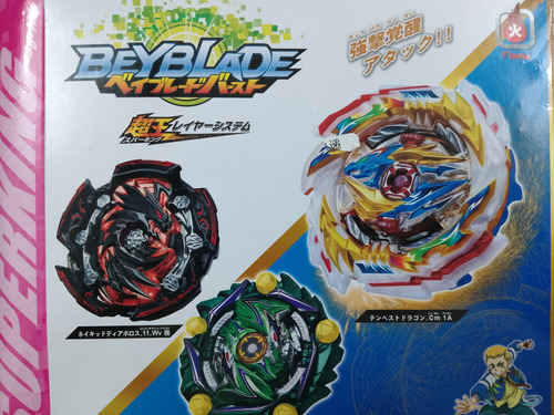 Beyblade Burst Tempest Drago B-171 Set 4 Piezas Nuevos Blanco (Usado)