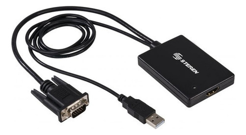 Adaptador Vga A Hdmi Con Audio Usb Compacto Y Ligero 208-153