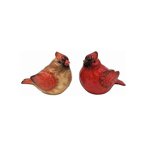 Figurilla De Sal Y Pimienta De Dos Cardenales De Pluma ...