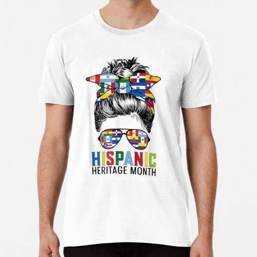 Remera Banderas Del Mes De La Herencia Hispana - Mujeres His