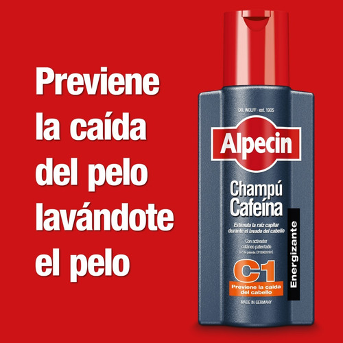 Shampoo Alpecin Cafeína C1 Anticaída 250ml