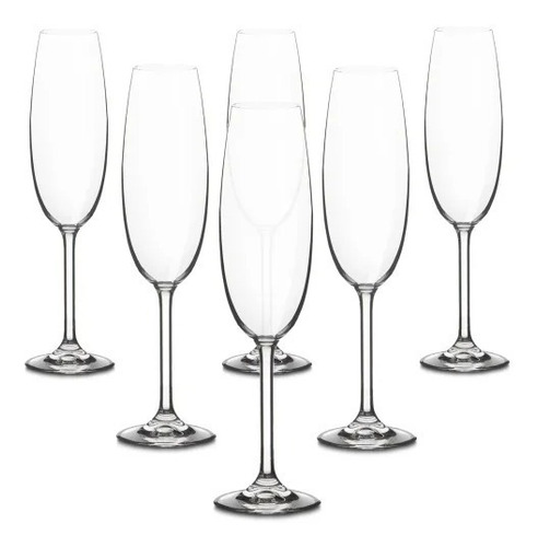 Copa Champagne Cristal Bohemia Original Set X 6 220ml