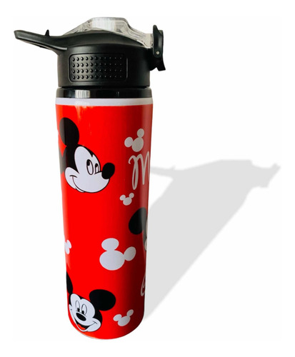 Cilindro Para Agua Mickey Mouse Rojo Personalizado