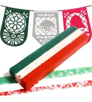 Comprar Gis Tricolor Mayoreo 100pz Maquillaje Bandera México Barra