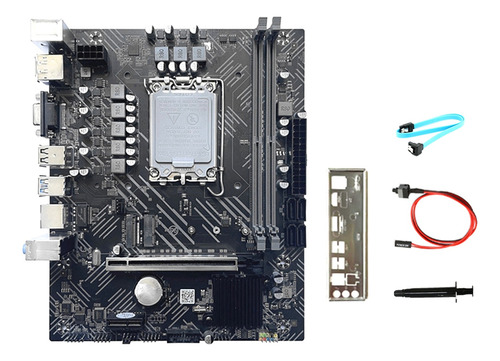 Placa Madre H610, Cable Y Grasa Térmica Lga1700 Ddr4 Pcie 16