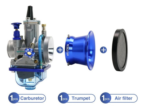 Carburador Moto Cortina Plana No Keihin Cuba Transparente  