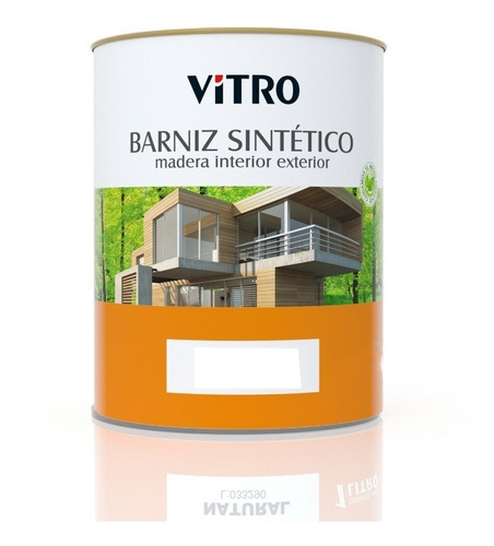 1/2lt Barniz Sintetico Natural Mate Interior Exterior Vitro 