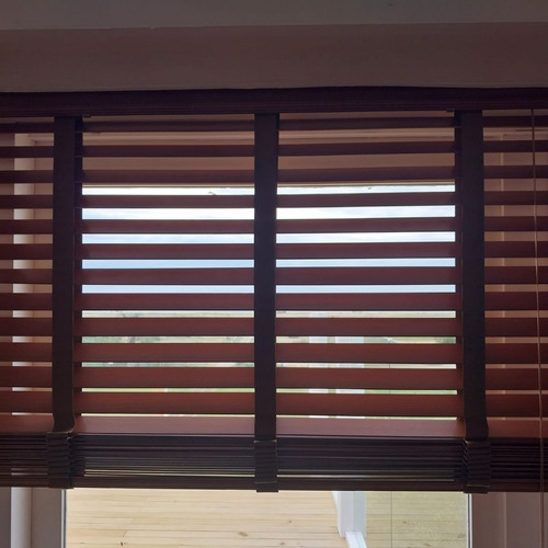 Cortinas Venecianas Madera 25mm Fabricamos A Medida