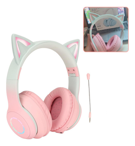 Audifonos Bluetooth Cat Ear Para Youtubers, Streamer