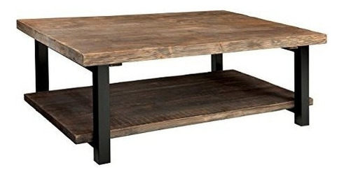 Mesa De Centro Rustica Sonoma Natural Alaterre Madera Marrr