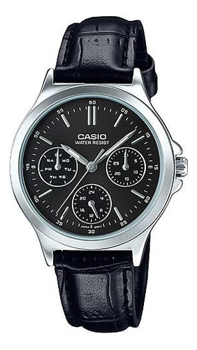 Reloj Original Casio Dama Ltp-v300l-1a Metal Y Cuero