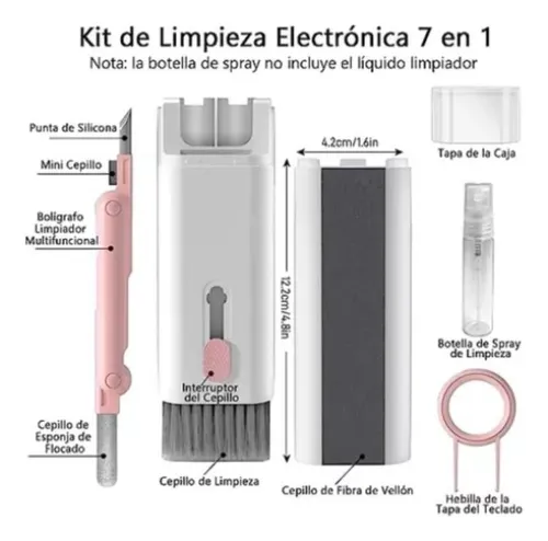 Brocha Limpiador Multifuncional Para Notebook Y Pc 7 En 1