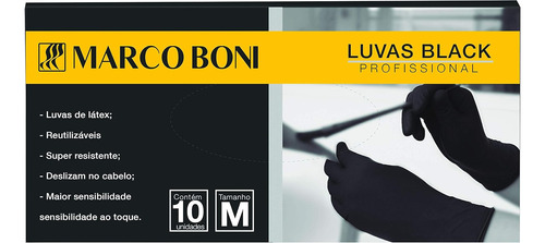 Marco Boni Luva Black M Cx 10 Un (1543)