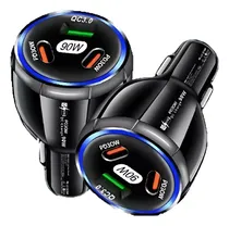 Comprar Cargador Auto Puerto Usb Y 2x Tipo C 30w C\u002Fu Carga Rápida