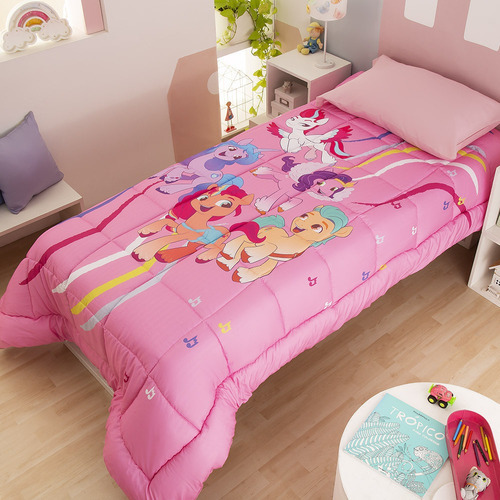 Acolchado De Invierno Digital 1 1/2 Plazas My Little Pony Color Pony Flow