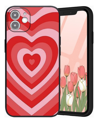 Funda Duoqlian Para iPhone 12 Red Heart