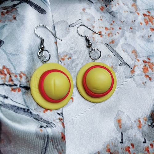 Aretes Sombrero De Paja Luffy - One Piece