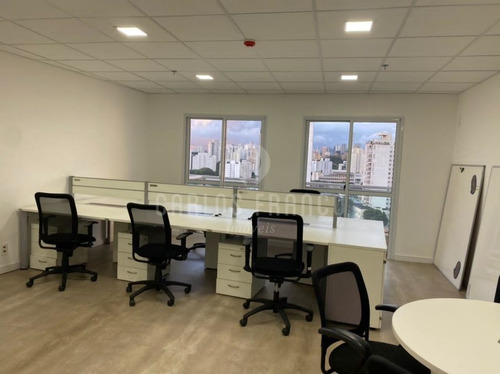 Sala Comercial, Com 49m, Varanda, Banheiros, Ar Condicionado, 1 Vaga - R: Paes Leme - Pinheiros - Cf28250