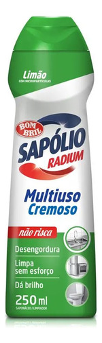 Saponáceo Sapólio Radium Cremoso Limão 250ml Bombril Kit 3