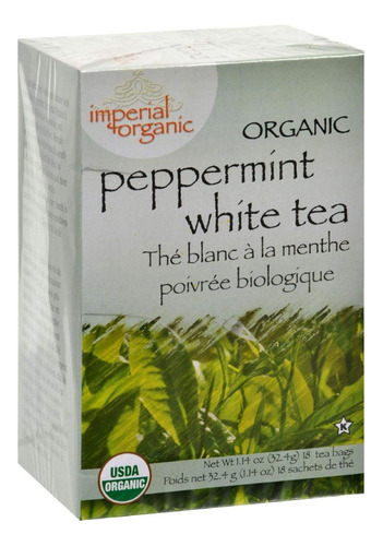 Uncle Lee's Tea Té Blanco De Menta 100% Orgánico 18 Bolsa(s)