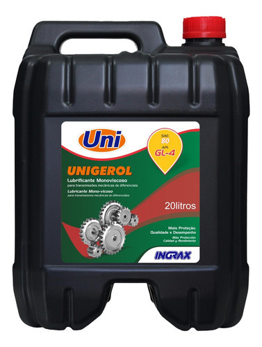 Óleo Hidraulico 80 Unigerol Ingrax 20 Litros