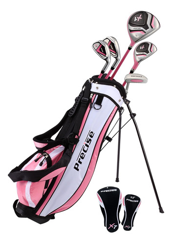 Set Completo De Palos Precise De Golf Rosa - De 6 A 8 Años