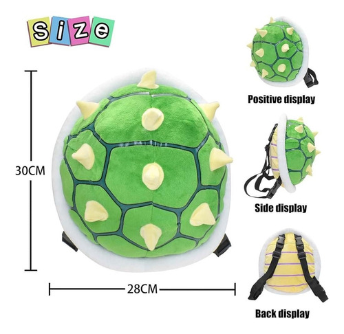 Mochila Caparazón De Tortuga Bolsa De Peluche Verde