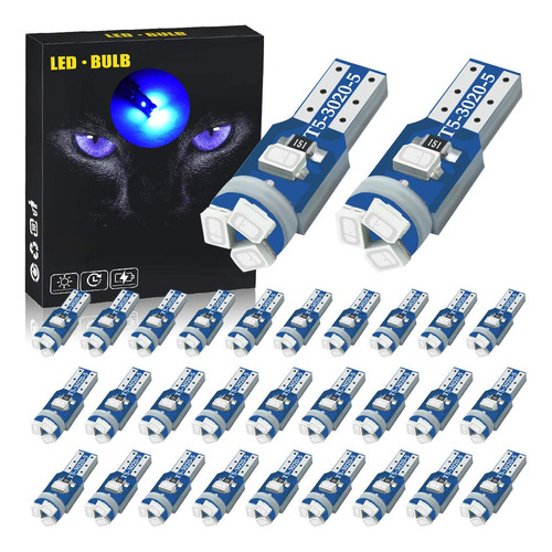 Azul Bombilla Led Chips Lampara Mapa Tablero Cupula