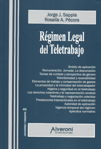 Régimen Legal Del Teletrabajo Sappia