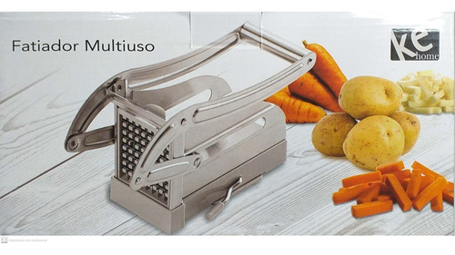 Imagem 1 de 7 de Fatiador Multiuso Aço Inox Cortador Picador De Legumes Kehom