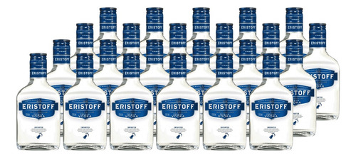 Vodka Eristoff Petaca Triple Destilado 190 Ml Pack 24